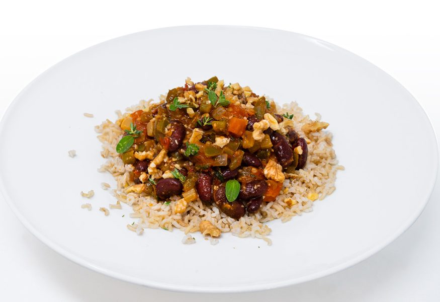 Fagioli rossi con il riso