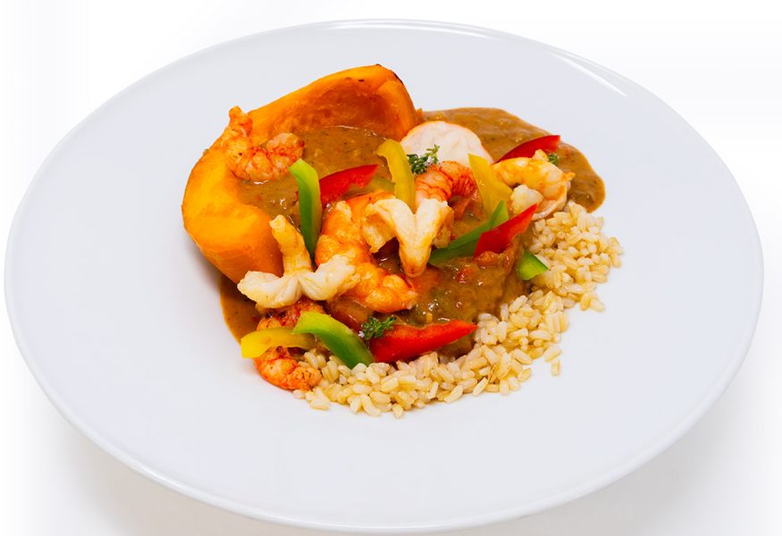 Gumbo della Louisiana con zucca e riso