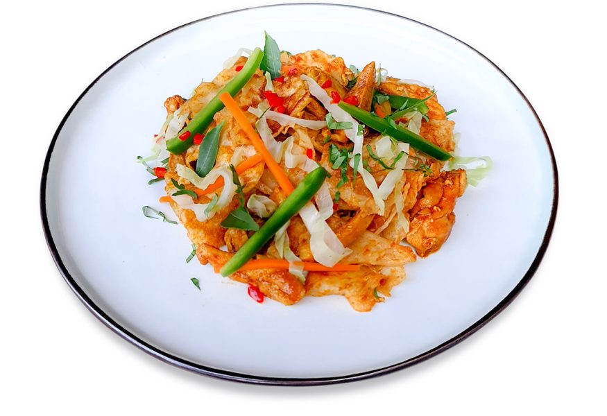 Kothu roti con pollo