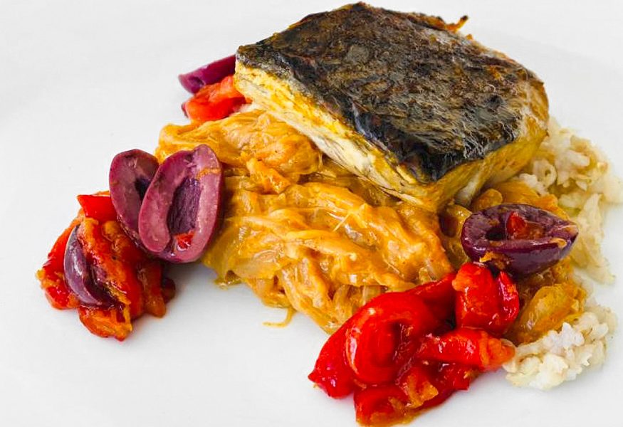 YASSA DI PESCE<br>E RISO PILAF INTEGRALE