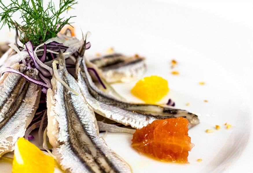 Alici marinate agli agrumi con insalata di finocchi