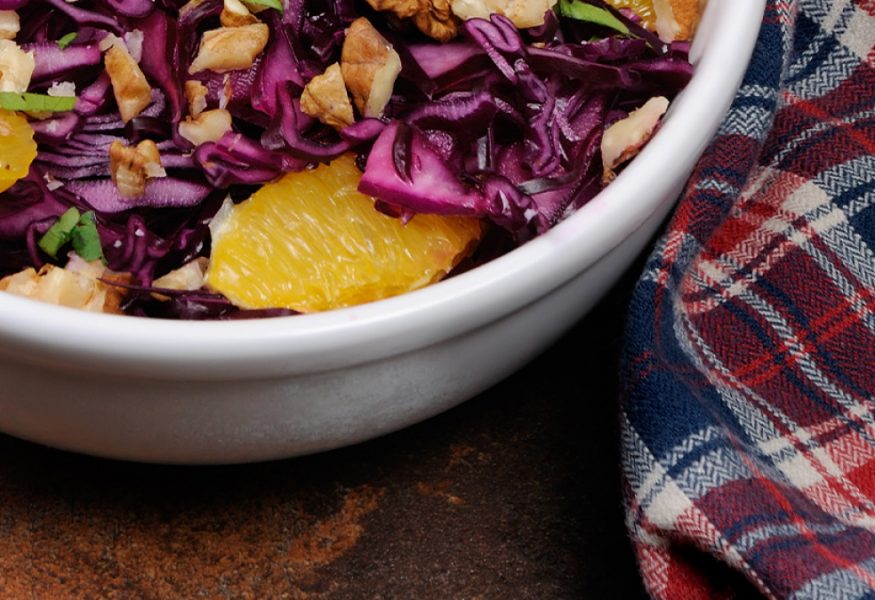 Insalata di cavolo rosso e arance