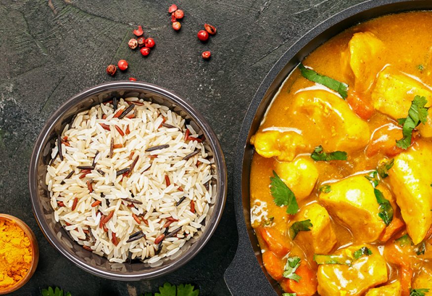 Tajine di pollo con riso pilaf