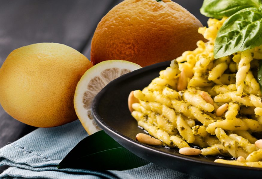 Trofie al pesto di agrumi